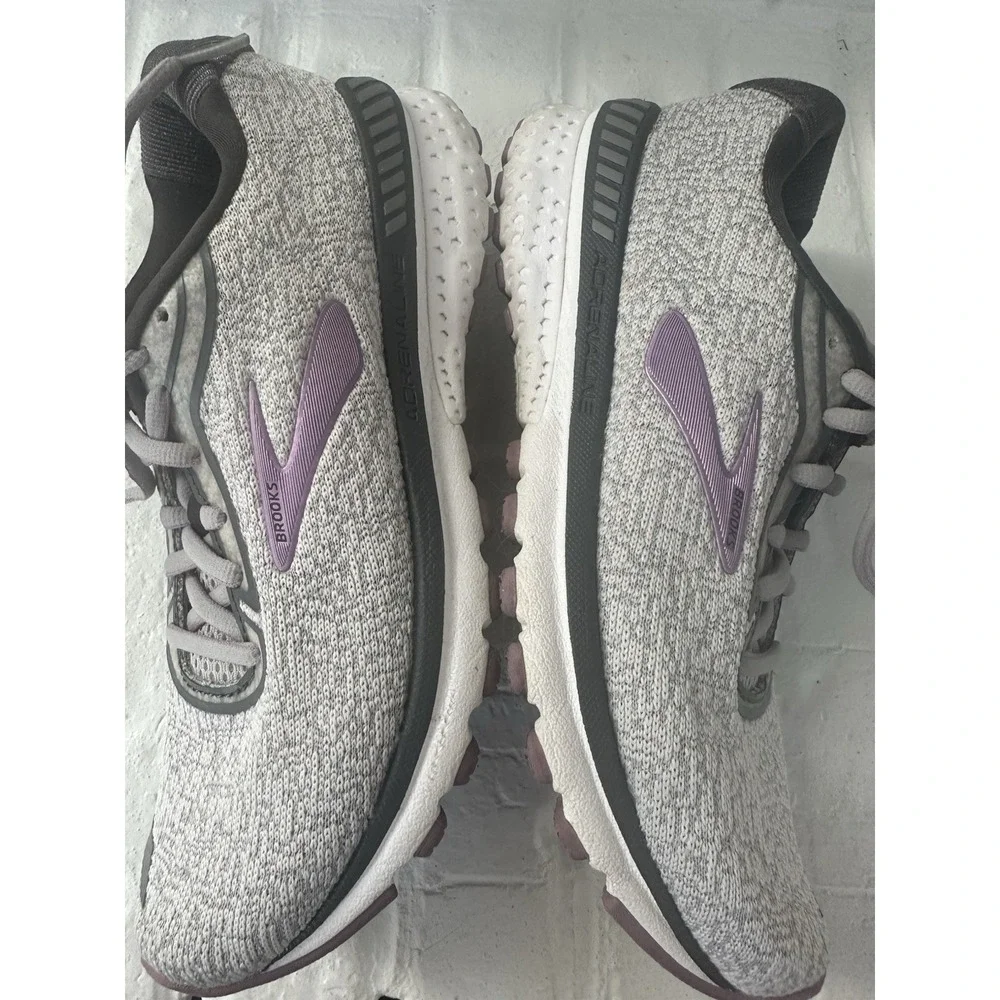 Brooks Adrenaline GTS 20 Womens 7.5 Running Shoes Grey 1202961B030 No Insoles - Picture 7 of 12
